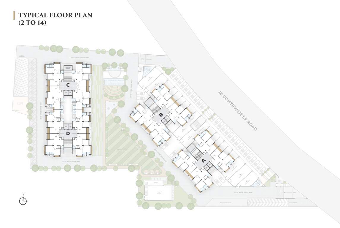  aarohi vivianna A +B+C+D Cluster Plan from 2nd to 14th Floor