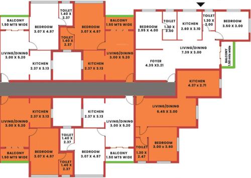  casa-de-flores Block A Cluster Plan from ground to 2nd Floor