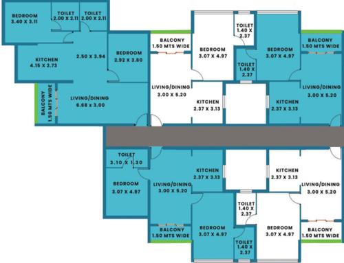  casa-de-flores Block C Cluster Plan from ground to 2nd Floor