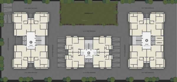  trident Block A B C Cluster Plan from 1st to 9th Floor