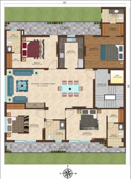 Luxury Homes Cluster Plan For Typical Floor luxury-homes Luxury Homes Cluster Plan For Typical Floor