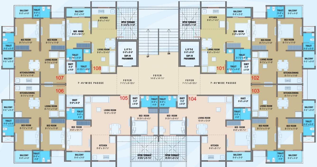  vrajdham 2 Block B Cluster Plan for 12th Floor