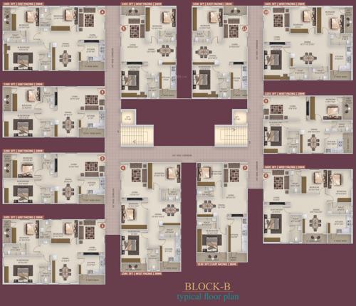  nature-ville Block 2 Cluster Plan from 1st to 6th Floor