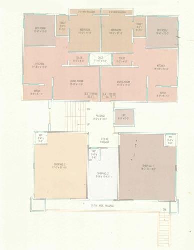  abhishek-avenue Abhishek Avenue Cluster Plan for 1st Floor