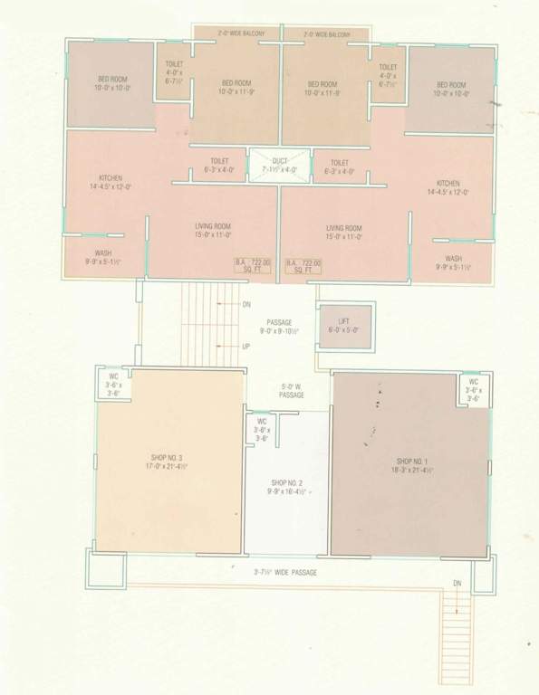 abhishek avenue Abhishek Avenue Cluster Plan for 1st Floor