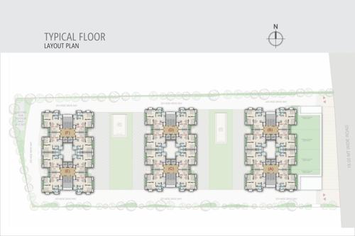  vandanam Block A TO F Cluster Plan For Typical Floor