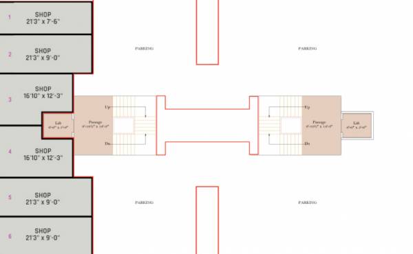 Block A and B Cluster Plan for ground Floor seven-homes Block A and B Cluster Plan for ground Floor