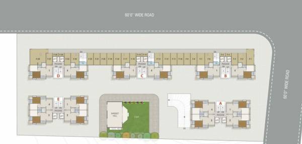  saffron-valley Block A B C D and E Cluster Plan for 1st Floor