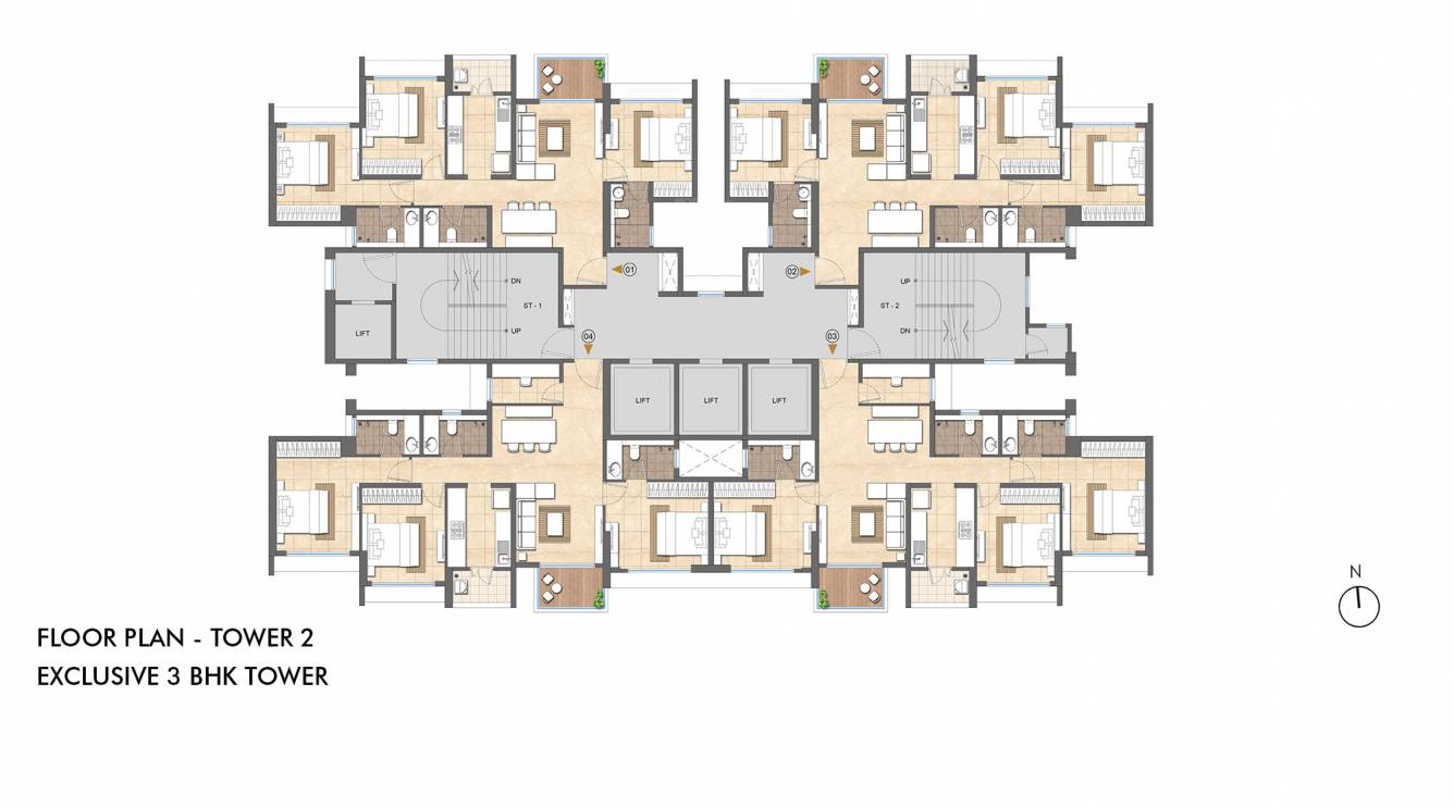  kandivali project tower 2 Tower 2 Cluster Plan