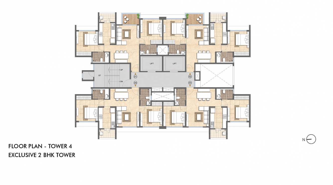  kandivali project tower 2 Tower 2 Cluster Plan