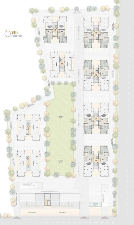  vinayak courtyard Block A To H Cluster Plan for 8th Floor