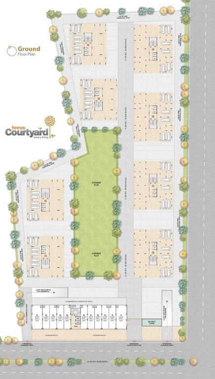  vinayak courtyard Block A To H Cluster Plan For Ground Floor