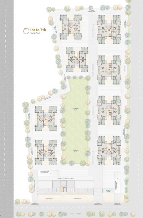  vinayak courtyard Block A To H Cluster Plan From 1st to 7th Floor