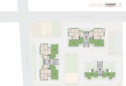  magnate-lavish Block A, Block B And Block C Cluster Plan for 14th Floor