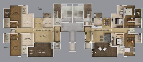  selena-a-building Privie Selena Cluster Plan