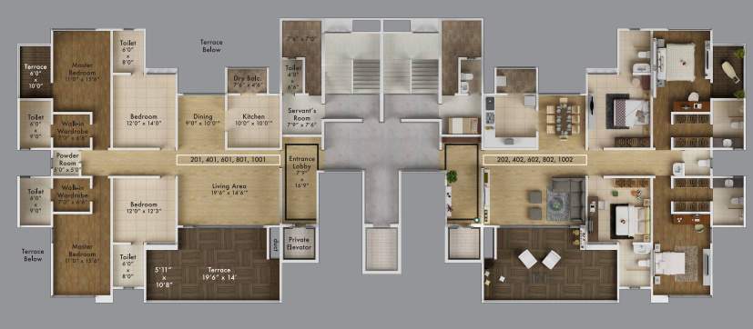  selena a building Privie Selena Cluster Plan