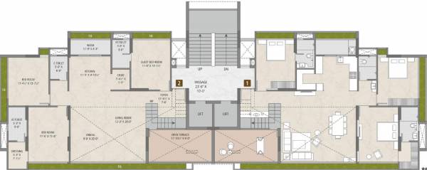  homes A Cluster Plan For 12th Floor