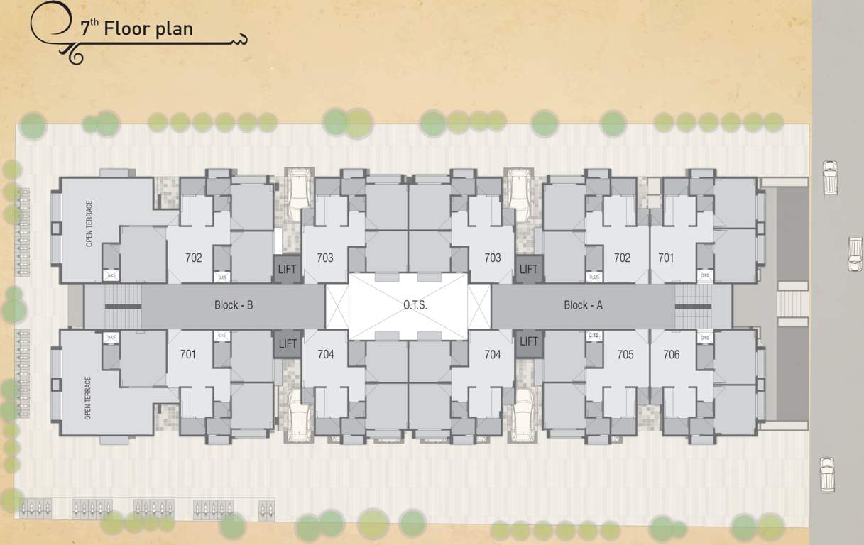  ahmed avenue Block A And Block B Cluster Plan for 7th Floor