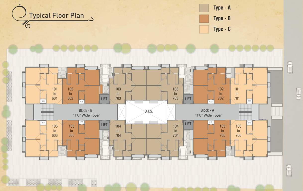  ahmed avenue Block A And Block B Cluster Plan from 1st to 6th Floor