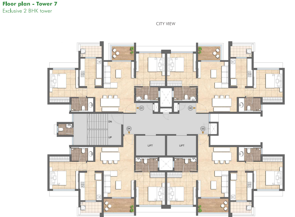  woods Tower 7 Cluster Plan