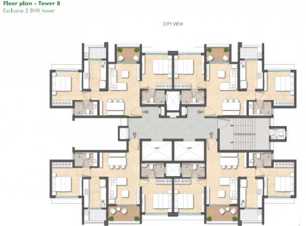  woods Tower 8 Cluster Plan