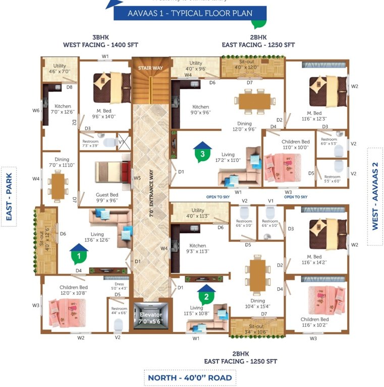  sarovar aavaas 1 Sarovar Aavaas 1 Cluster Plan