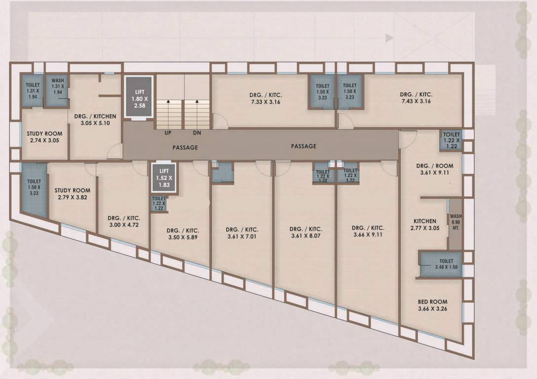  veer enclave Veer Enclave Cluster Plan from 4th to 6th Floor