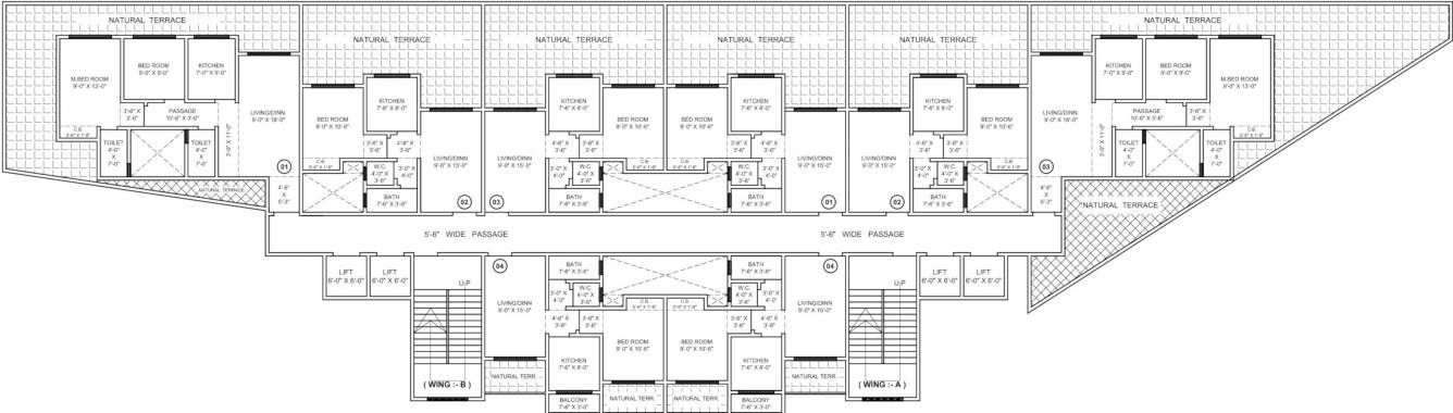  siyara elite Siyara Elite Cluster Plan For 4th Floor