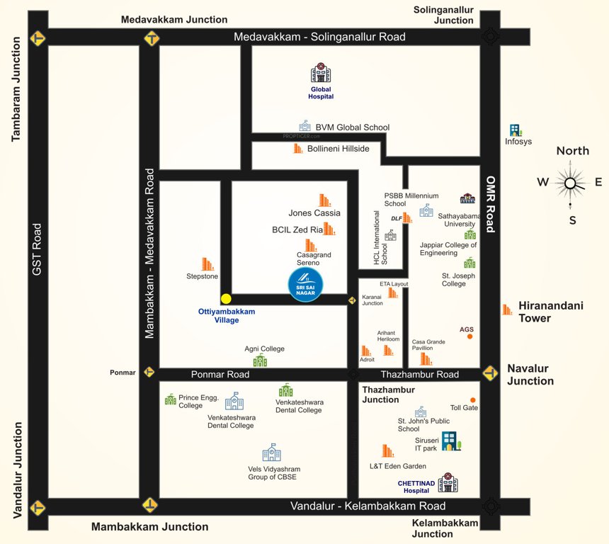  sri sai avenue plots Location Plan