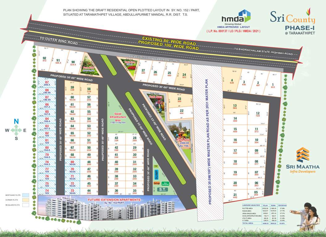  sri county phase 1 Layout Plan