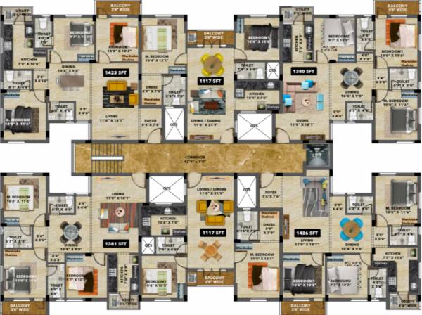  jade Jade Cluster Plan from 1st to 4th Floor
