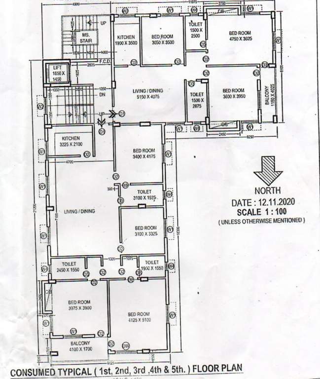  novella Alipore Navella Cluster Plan For Typical Floor