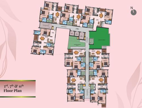  hanging-gardens Hanging Gardens Cluster Plan For 3rd, 7th And 11th Floor
