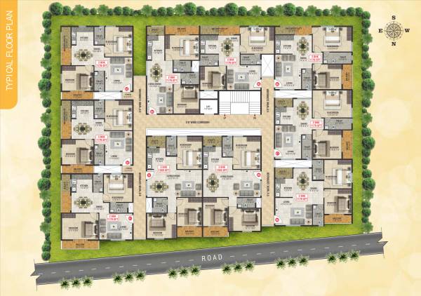  sarovar Sarovar Cluster Plan From 1st to 5th Floor