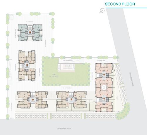  samved-dreams Block- A To F Cluster Plan For 2nd Floor