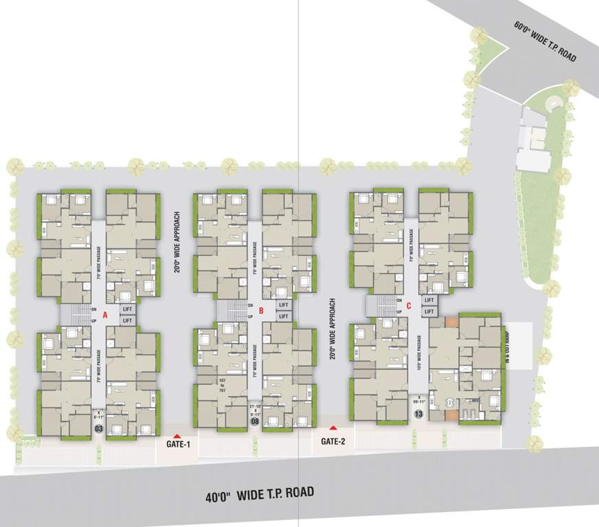  elegance Block A Cluster Plan from 1st to 7th Floor