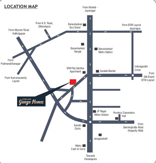  sreevari ganga homes Location Plan