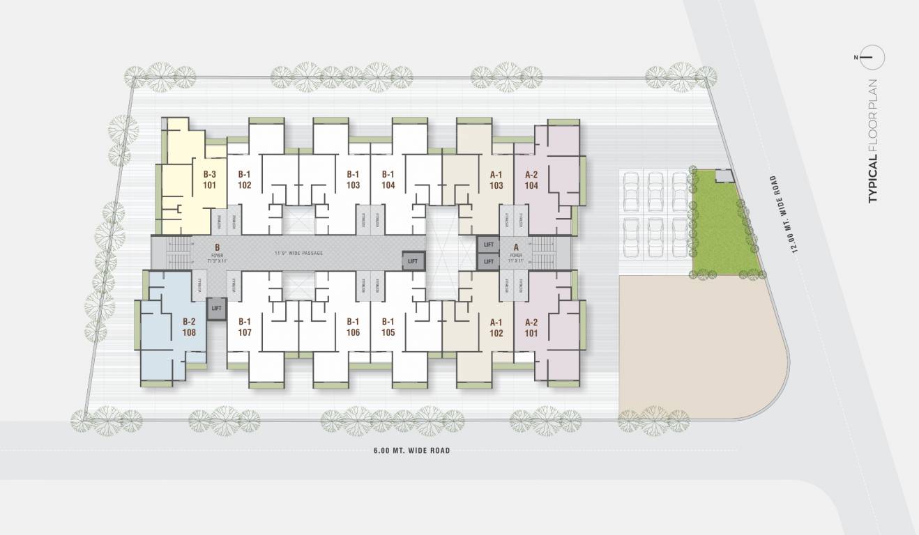  83 Block A And Block B Cluster Plan from 1st to 7th Floor