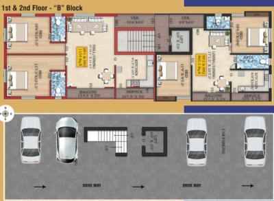  sre-vinayaga-flats Block B Cluster Plan from ground to 2nd Floor