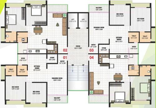  auckland-hills Block B Cluster Plan from 1st to 7th Floor