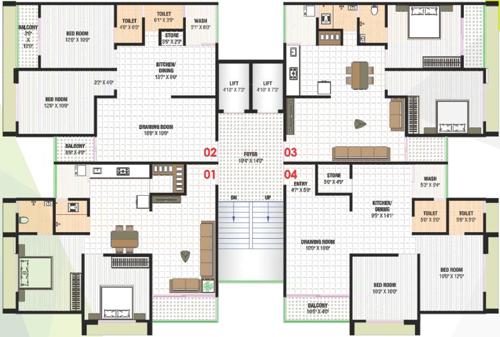  auckland-hills Block C Cluster Plan from 1st to 7th Floor