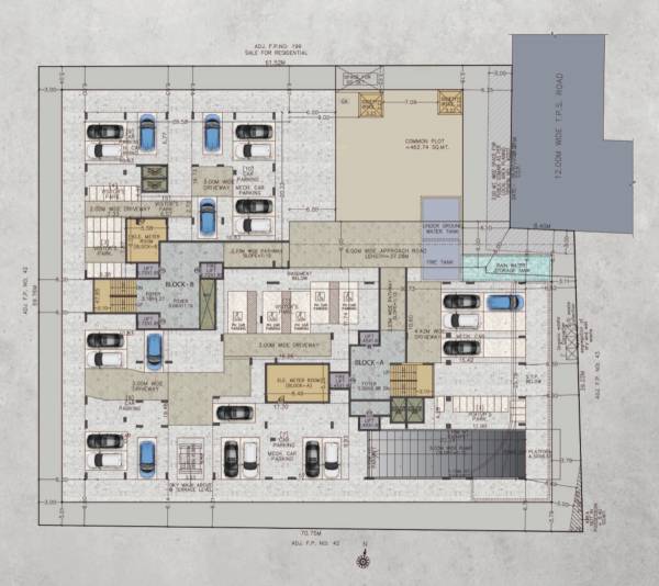  anantara-alpines A & B Ground Floor Cluster Plan