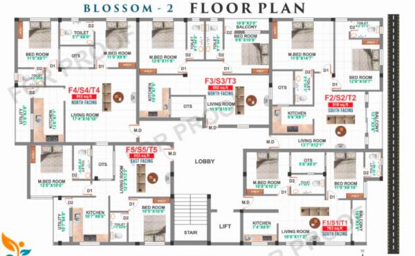  blossom-2 Blossom 2 Cluster Plan from 1st to 3rd Floor