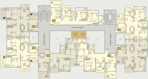  palaash-oak Palaash Oak Cluster Plan from 1st to 11th Floor