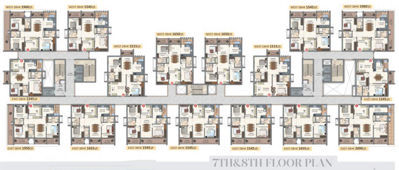  icons alta monte Icons Alta Monte Cluster Plan For 7th & 8th Floor