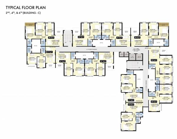  aamod Building No - C Cluster Plan For 2ND, 4TH, & 6TH Floor