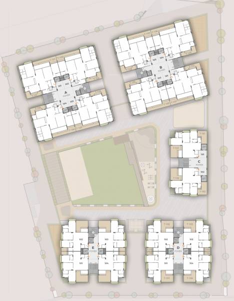  pristine Block A, B, C, D and E Cluster Plan from 1st to 10th Floor