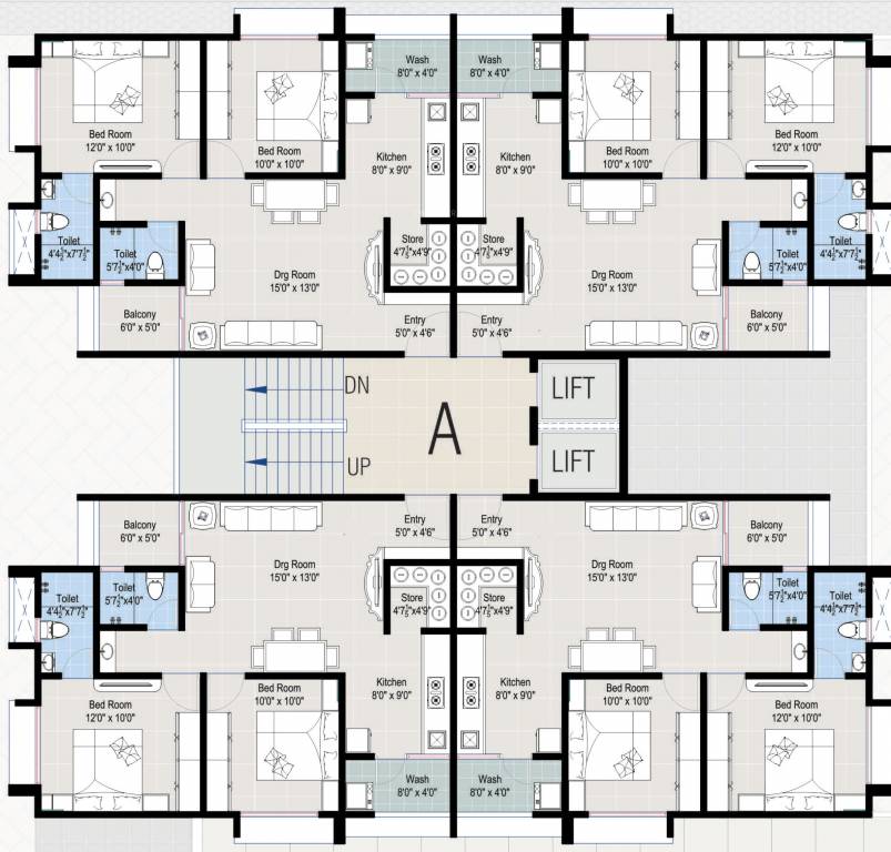  sanskruti sky Block A Cluster Plan