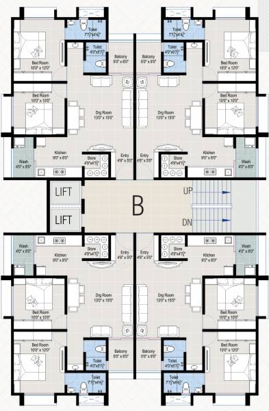  sanskruti-sky Block B Cluster Plan
