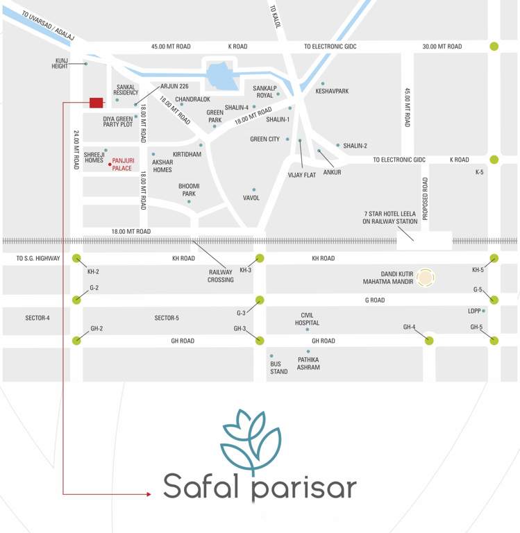  safal parisar Location Plan